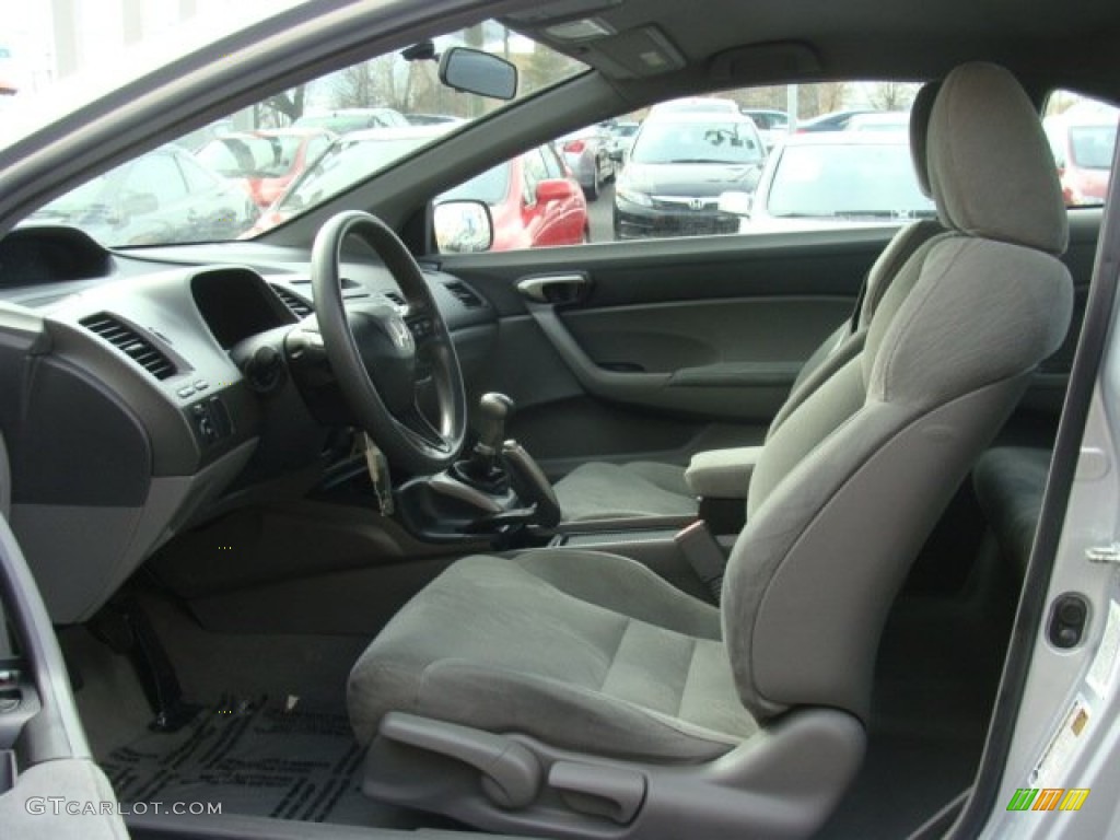 Gray Interior 2008 Honda Civic LX Coupe Photo #78702665