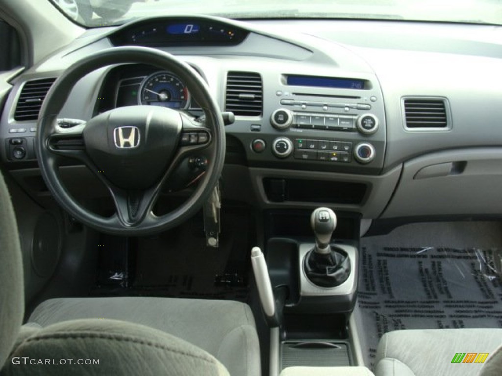 2008 Honda Civic LX Coupe Gray Dashboard Photo #78702698