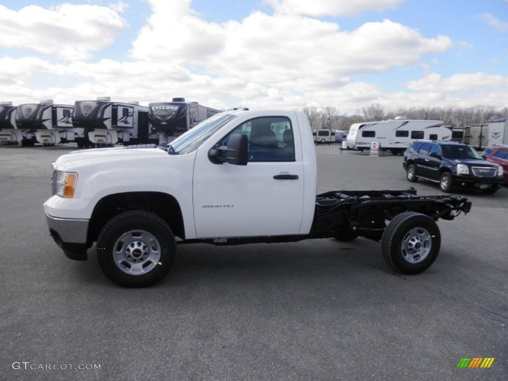 Summit White 2013 GMC Sierra 2500HD Regular Cab Chassis Exterior Photo #78702788