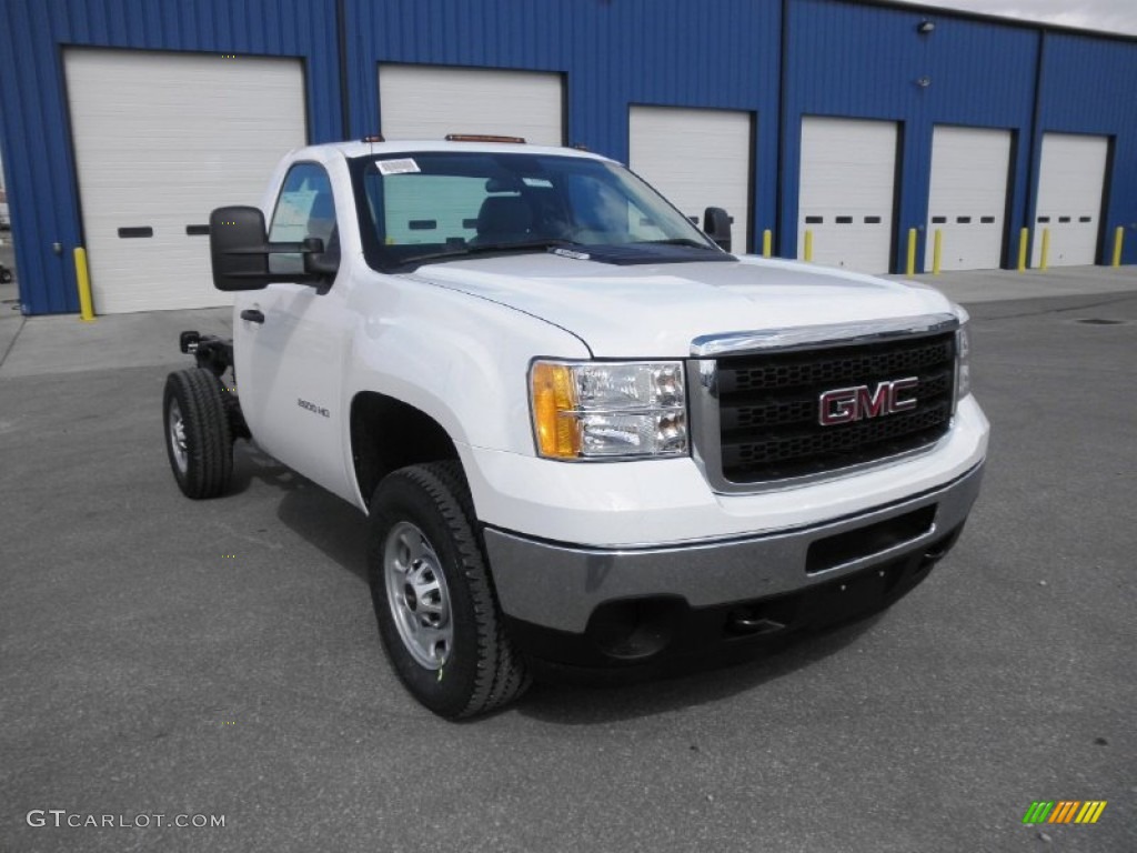 Summit White 2013 GMC Sierra 2500HD Regular Cab Chassis Exterior Photo #78703172