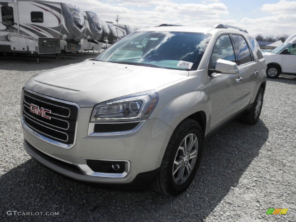 2013 Acadia SLT AWD - Champagne Silver Metallic / Cocoa Dune photo #3