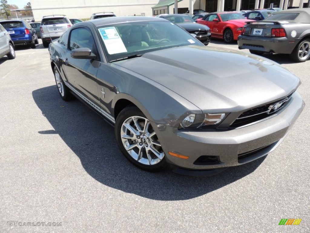 2011 Mustang V6 Premium Coupe - Sterling Gray Metallic / Stone photo #1