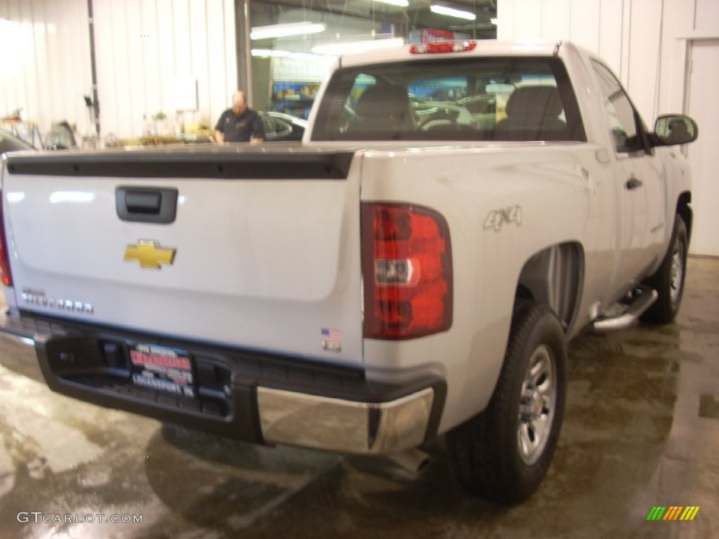 2011 Silverado 1500 LS Regular Cab 4x4 - Sheer Silver Metallic / Dark Titanium photo #15