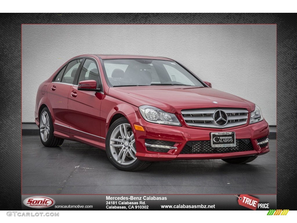 2013 C 250 Sport - Mars Red / Black photo #1