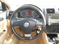 2008 Volkswagen Jetta Pure Beige Interior Steering Wheel Photo