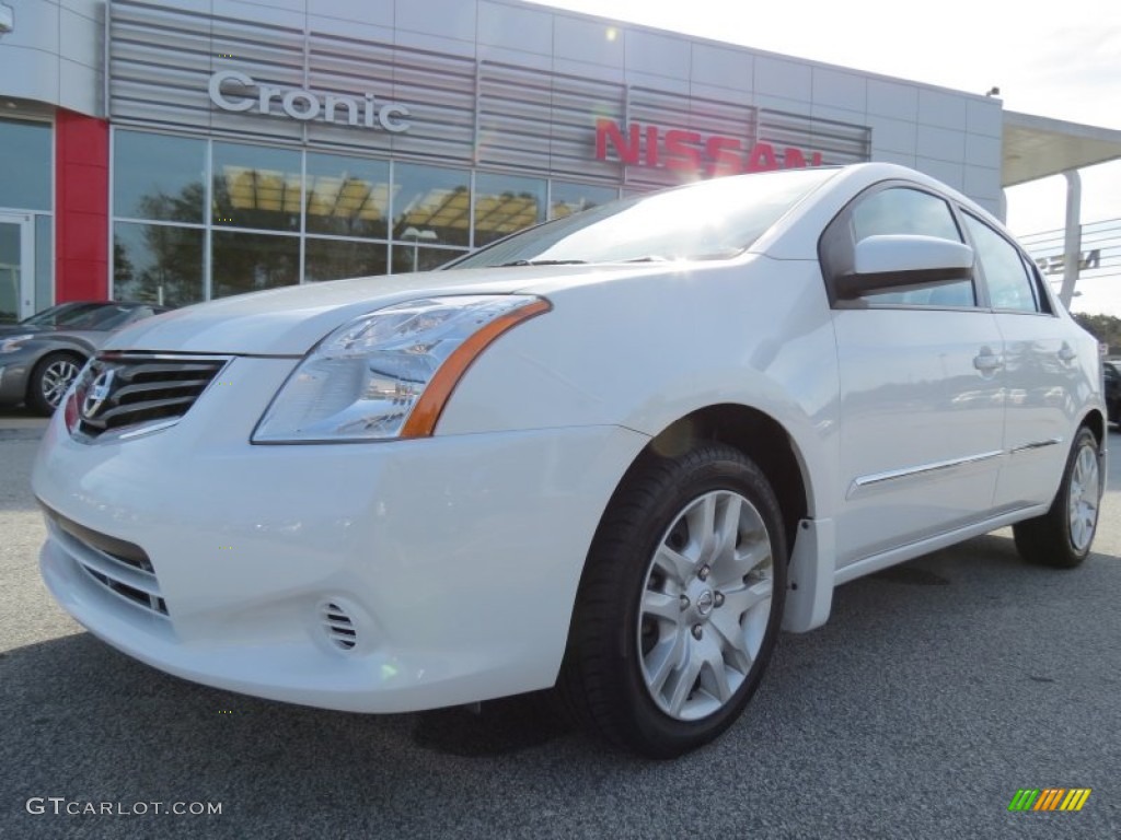 2011 Sentra 2.0 S - Aspen White / Beige photo #1