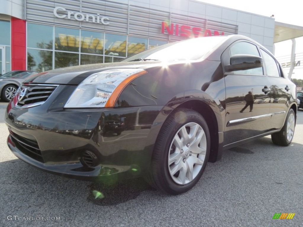 2010 Sentra 2.0 S - Espresso Black Metallic / Beige photo #1