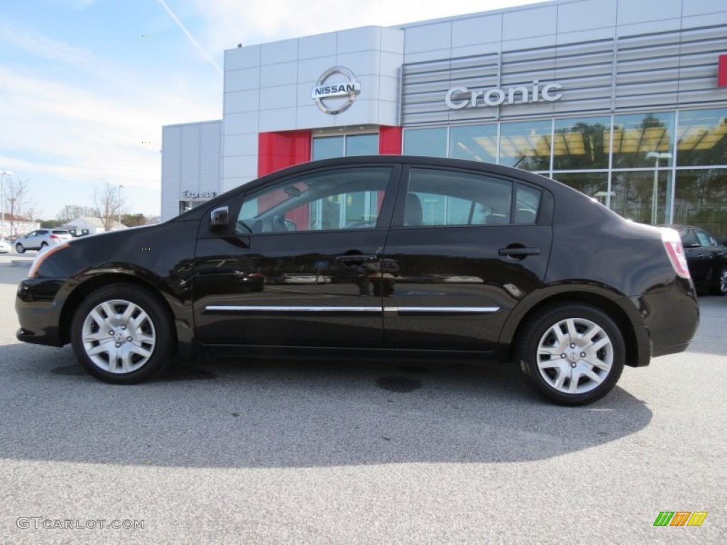 2010 Sentra 2.0 S - Espresso Black Metallic / Beige photo #2