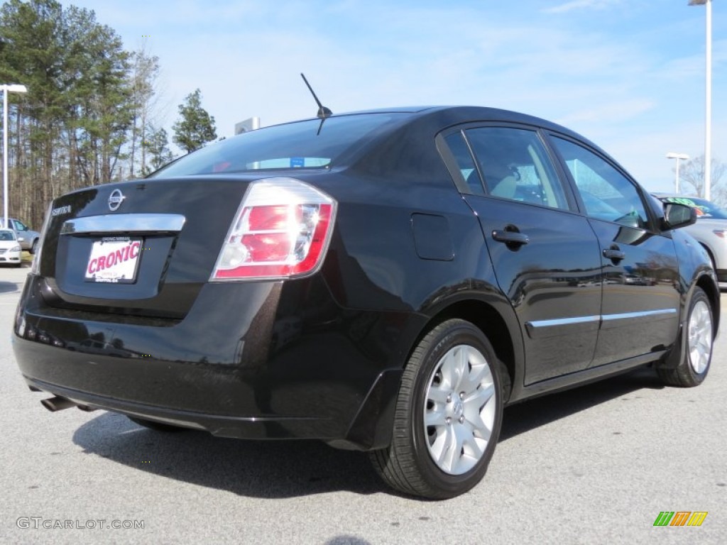 2010 Sentra 2.0 S - Espresso Black Metallic / Beige photo #5