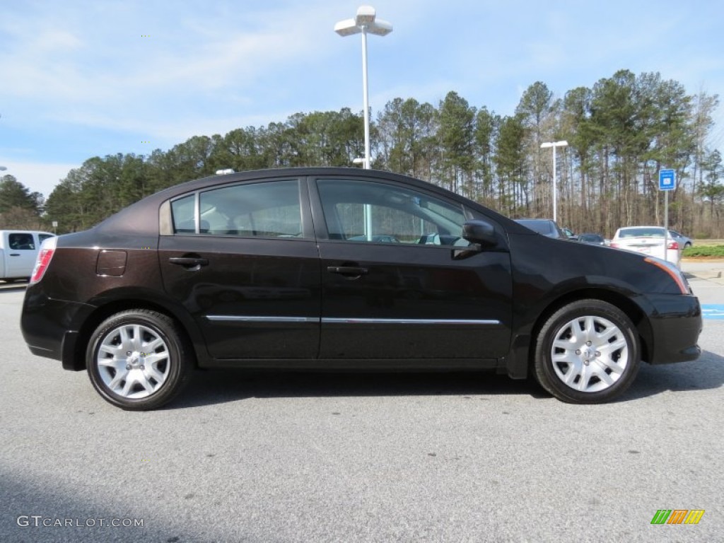 2010 Sentra 2.0 S - Espresso Black Metallic / Beige photo #6