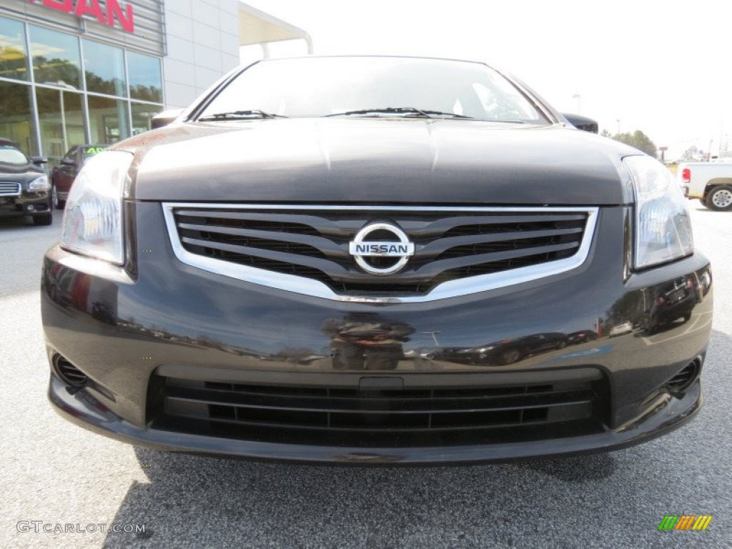 2010 Sentra 2.0 S - Espresso Black Metallic / Beige photo #8