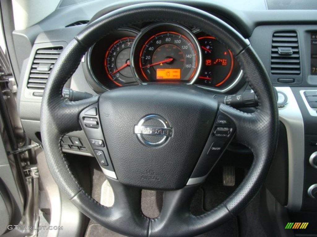 2010 Nissan Murano SL AWD Black Steering Wheel Photo #78714437
