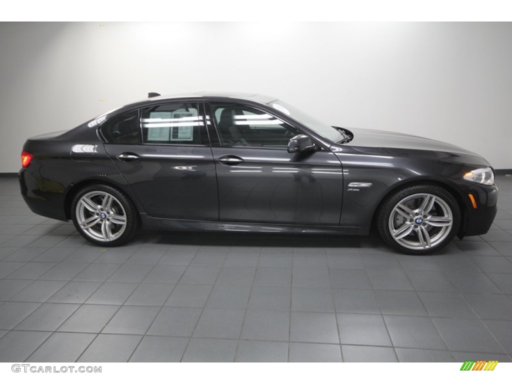 2012 5 Series 550i xDrive Sedan - Dark Graphite Metallic II / Black photo #7