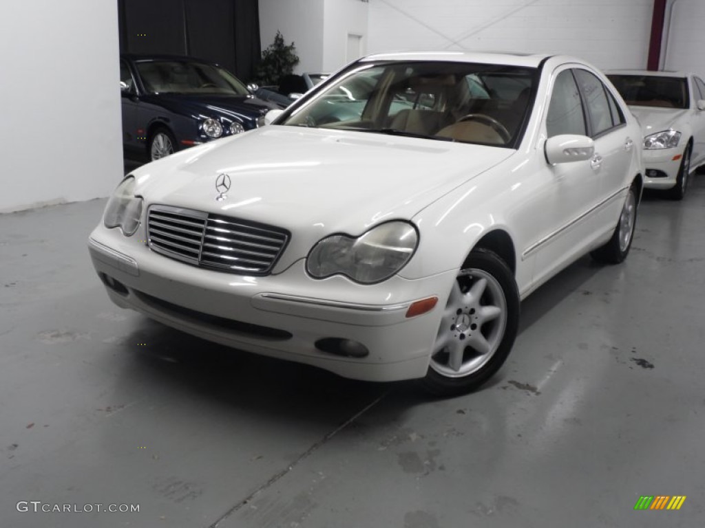 2003 C 240 Sedan - Alabaster White / Java photo #2