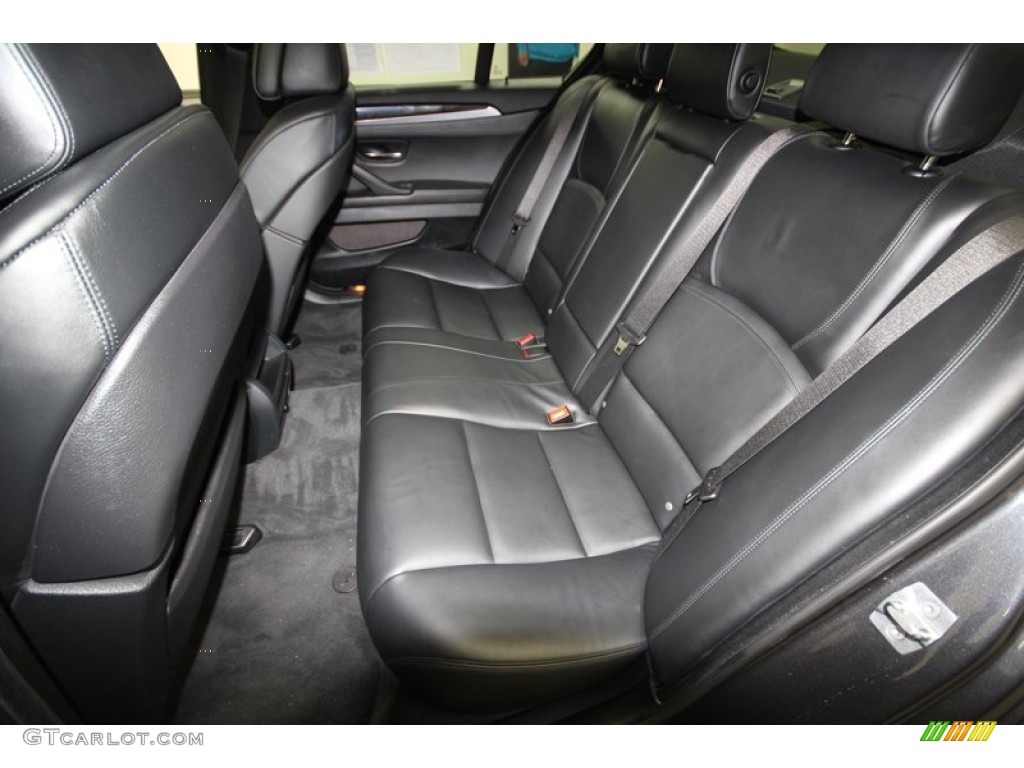 Black Interior 2012 BMW 5 Series 550i xDrive Sedan Photo #78716378