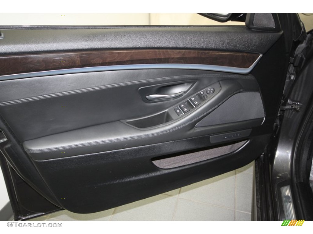 2012 5 Series 550i xDrive Sedan - Dark Graphite Metallic II / Black photo #15