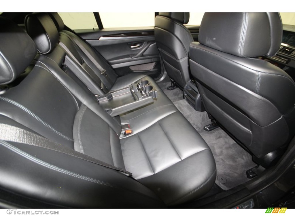 Black Interior 2012 BMW 5 Series 550i xDrive Sedan Photo #78716904