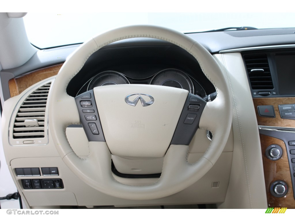 2011 Infiniti QX 56 4WD Wheat Steering Wheel Photo #78717514