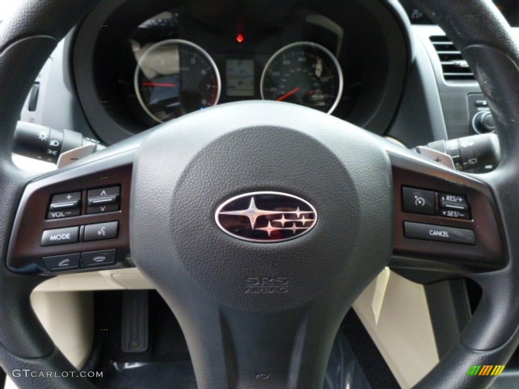 2013 Subaru XV Crosstrek 2.0 Premium Ivory Steering Wheel Photo #78718652