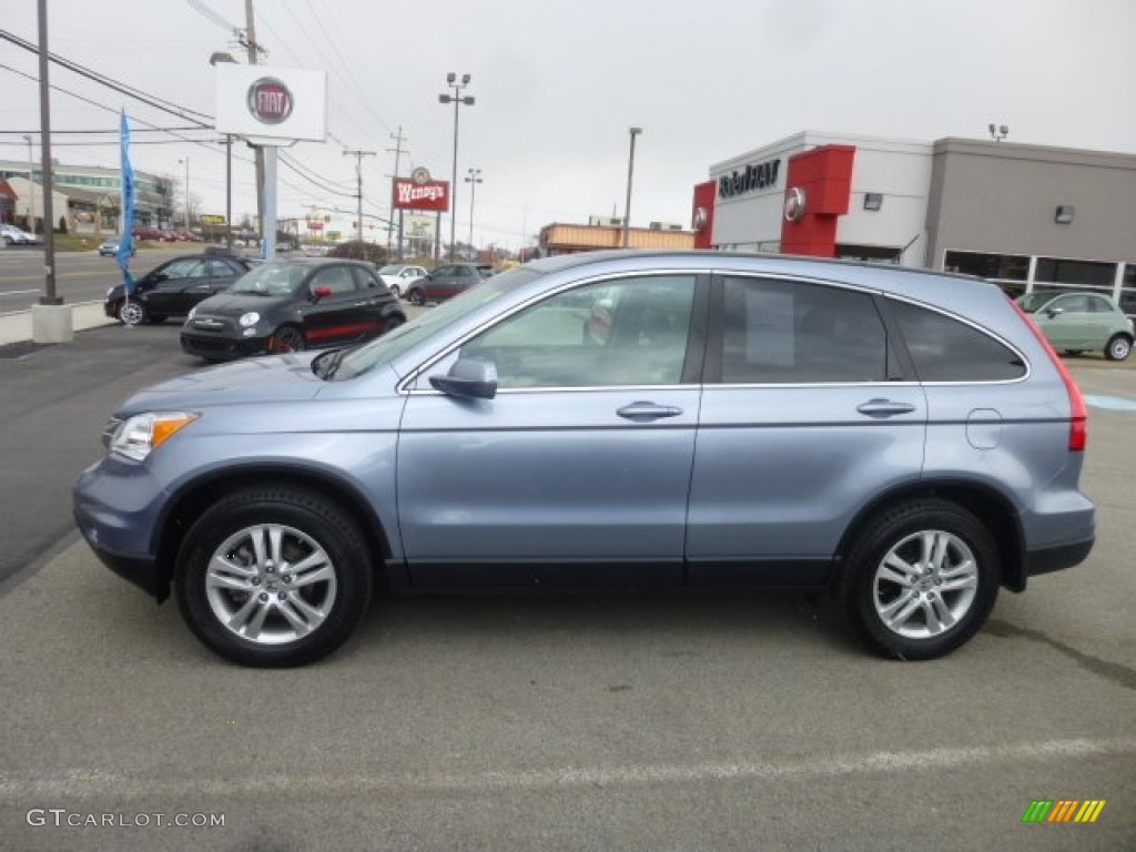 2010 CR-V EX-L AWD - Glacier Blue Metallic / Gray photo #4