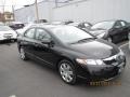 2010 Crystal Black Pearl Honda Civic LX Sedan  photo #2