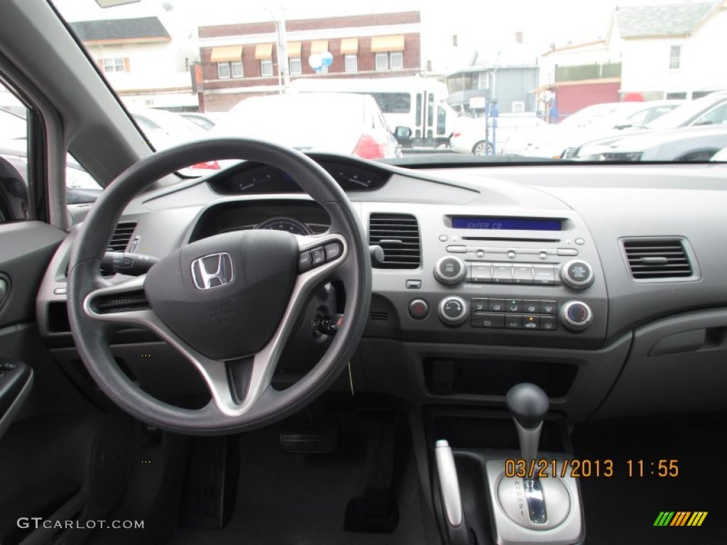 2010 Civic LX Sedan - Crystal Black Pearl / Gray photo #9