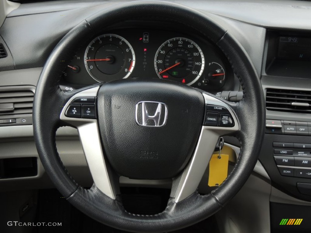 2009 Honda Accord EX-L Sedan Gray Steering Wheel Photo #78721412