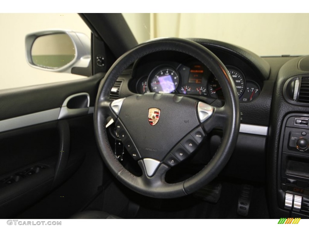 2008 Porsche Cayenne Tiptronic Black Steering Wheel Photo #78721601