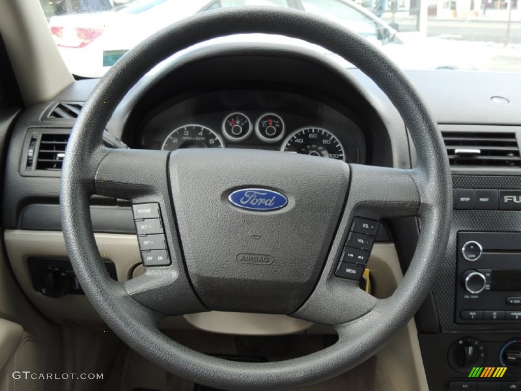 2008 Ford Fusion SE Camel Steering Wheel Photo #78721976