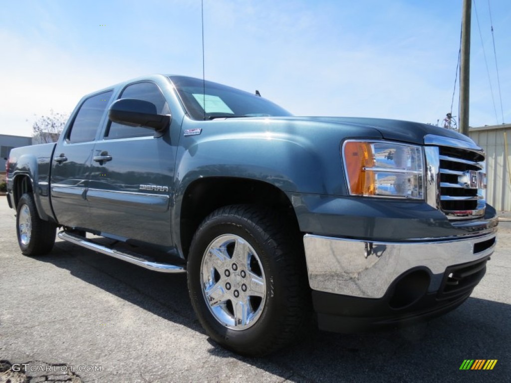 2010 Sierra 1500 SLE Crew Cab - Stealth Gray Metallic / Ebony photo #1