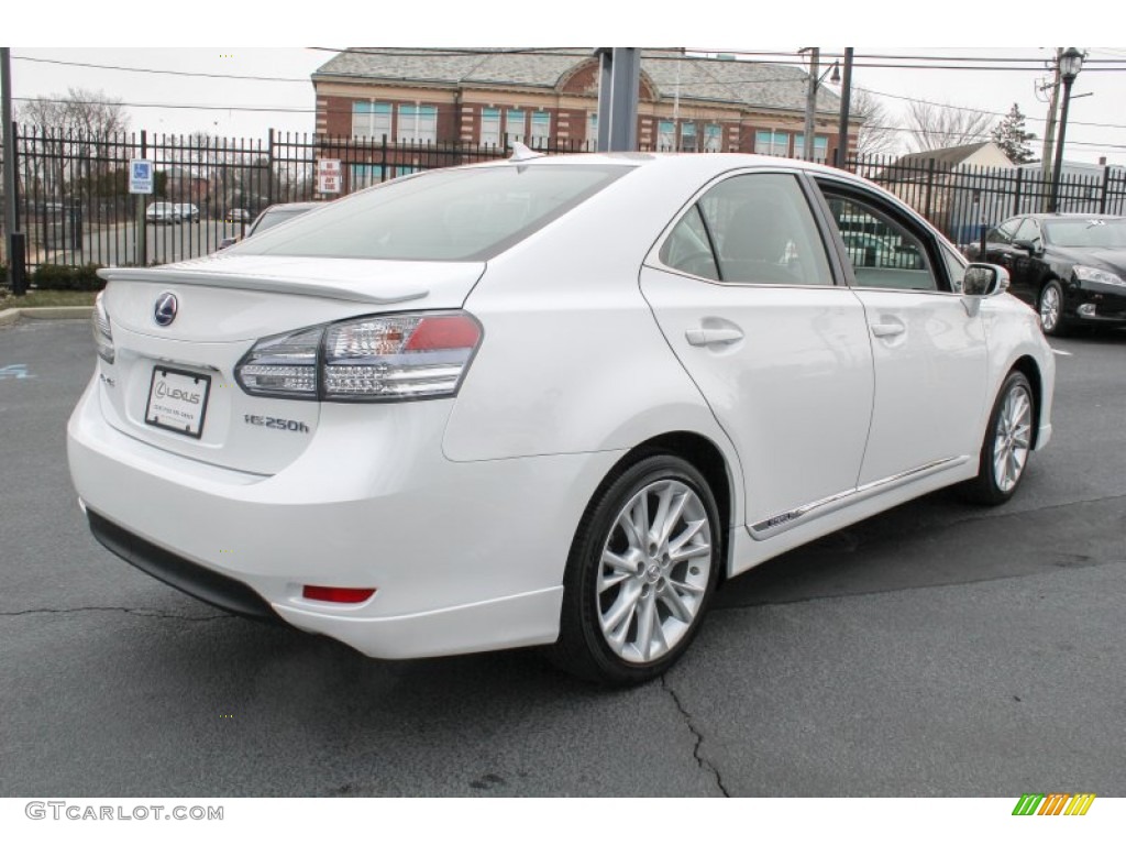 2010 HS 250h Hybrid Premium - Starfire White Pearl / Black photo #7