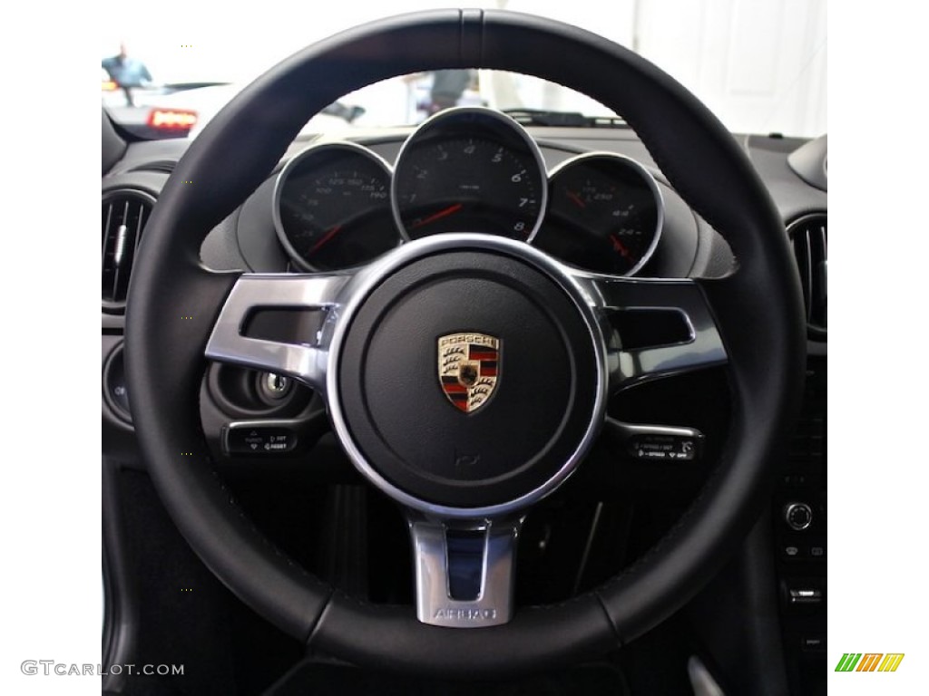 2012 Porsche Cayman R Black w/Alcantara Steering Wheel Photo #78725248