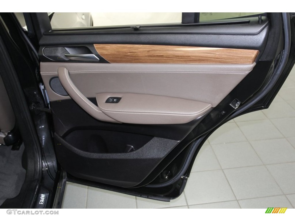 2011 BMW X3 xDrive 28i Mojave Nevada Leather Door Panel Photo #78726614