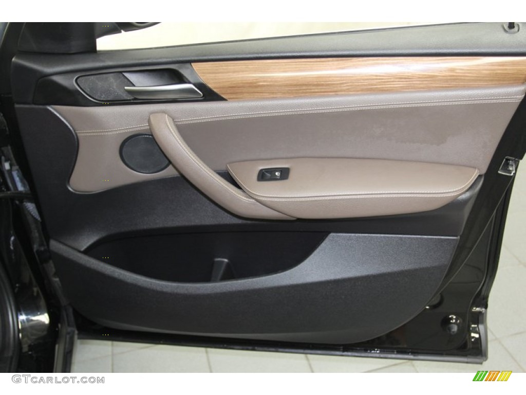 2011 BMW X3 xDrive 28i Mojave Nevada Leather Door Panel Photo #78726688