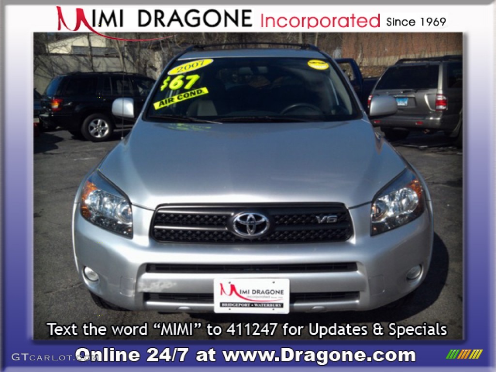 2007 RAV4 Sport 4WD - Classic Silver Metallic / Dark Charcoal photo #2