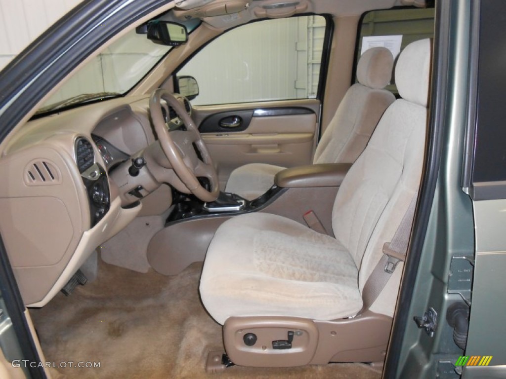 2004 Envoy SLT 4x4 - Silver Green Metallic / Light Tan photo #11