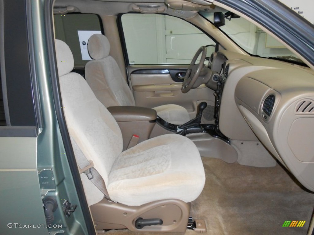 2004 Envoy SLT 4x4 - Silver Green Metallic / Light Tan photo #21
