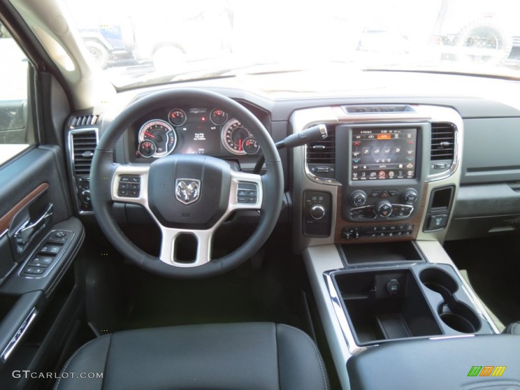 2013 Ram 2500 Laramie Mega Cab 4x4 Black Dashboard Photo #78728486