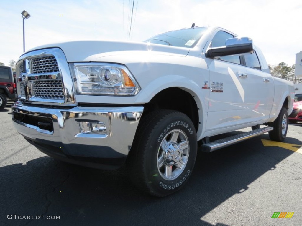 Bright White 2013 Ram 2500 Laramie Mega Cab 4x4 Exterior Photo #78728684