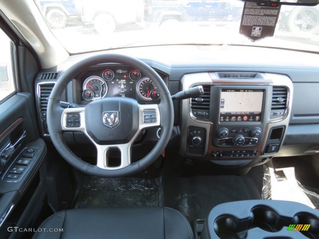 2013 Ram 2500 Laramie Mega Cab 4x4 Black Dashboard Photo #78728876