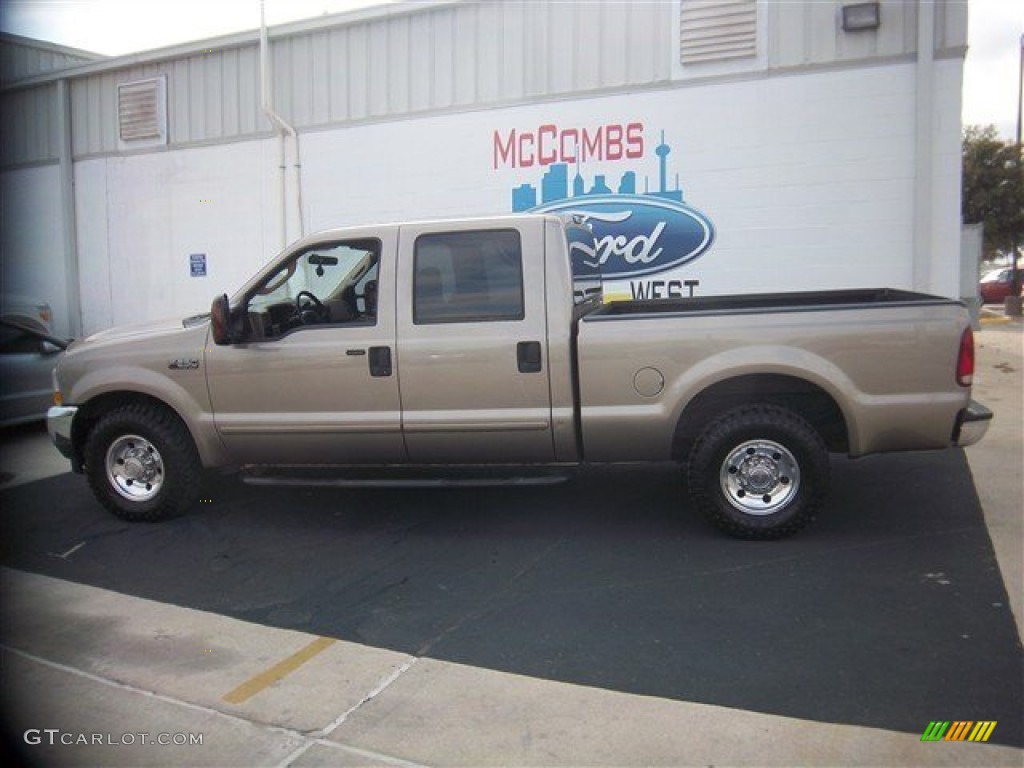 2004 F250 Super Duty XLT Crew Cab - Arizona Beige Metallic / Medium Parchment photo #11