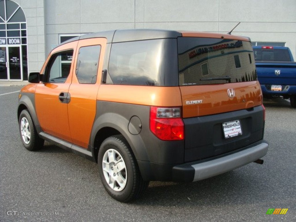 2008 Element LX AWD - Tangerine Orange Metallic / Gray/Black photo #4