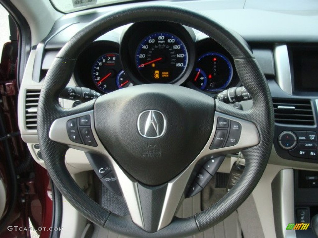 2011 Acura RDX SH-AWD Taupe Steering Wheel Photo #78732317