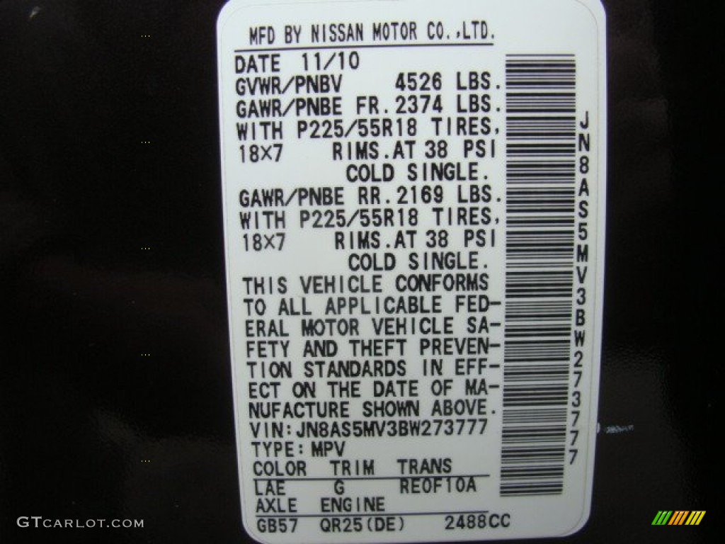 2011 Rogue Color Code LAE for Black Amethyst Photo #78732638