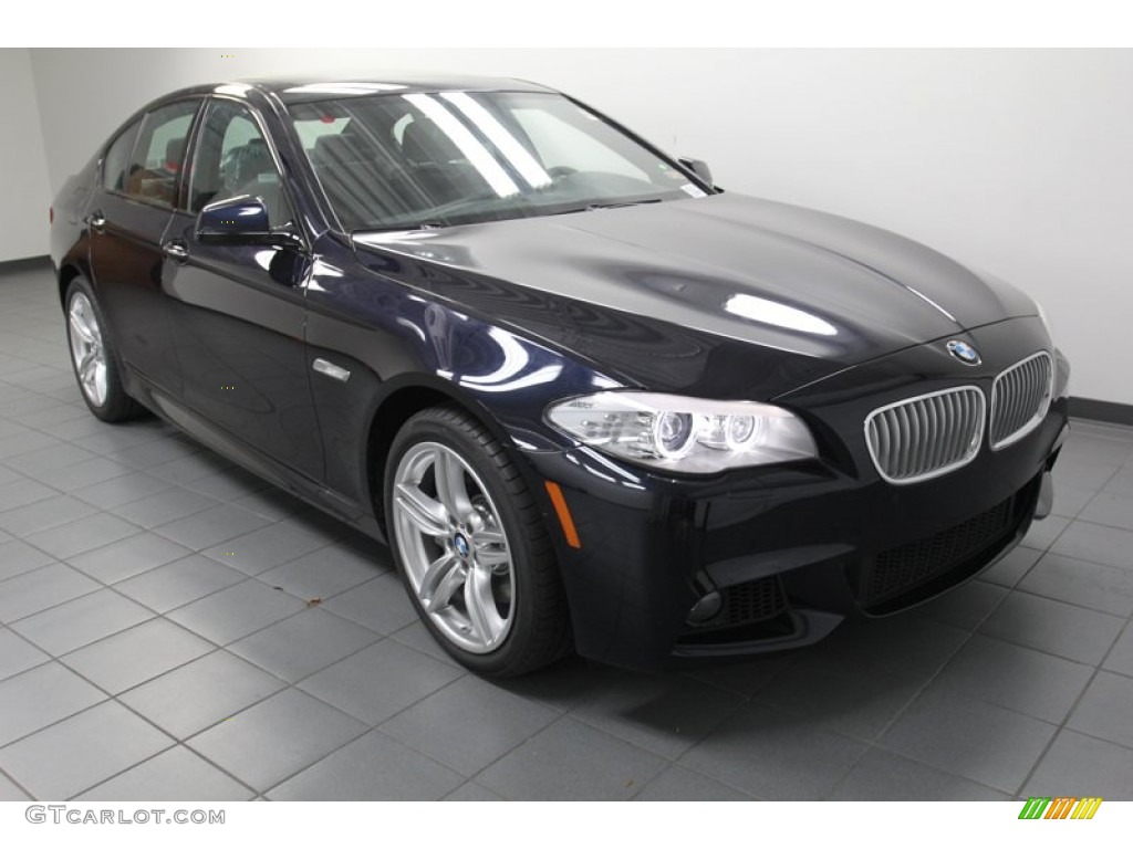 2013 5 Series 550i Sedan - Carbon Black Metallic / Black photo #1