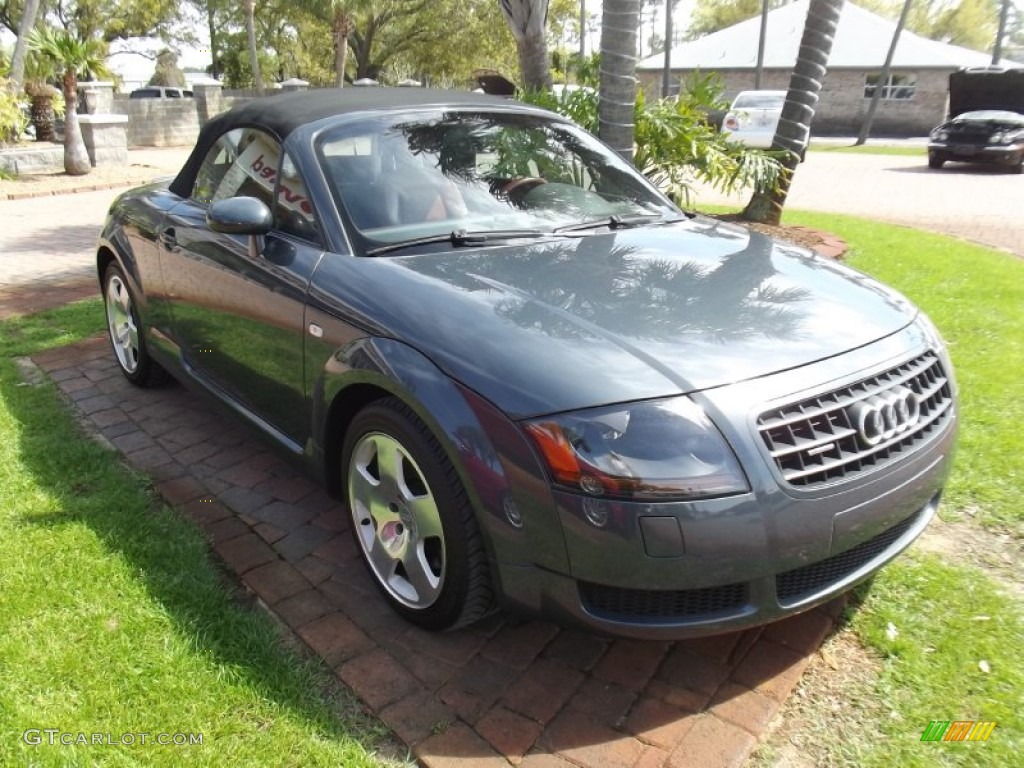 2004 TT 1.8T quattro Roadster - Dolomite Grey Pearl Effect / Amber Red photo #7