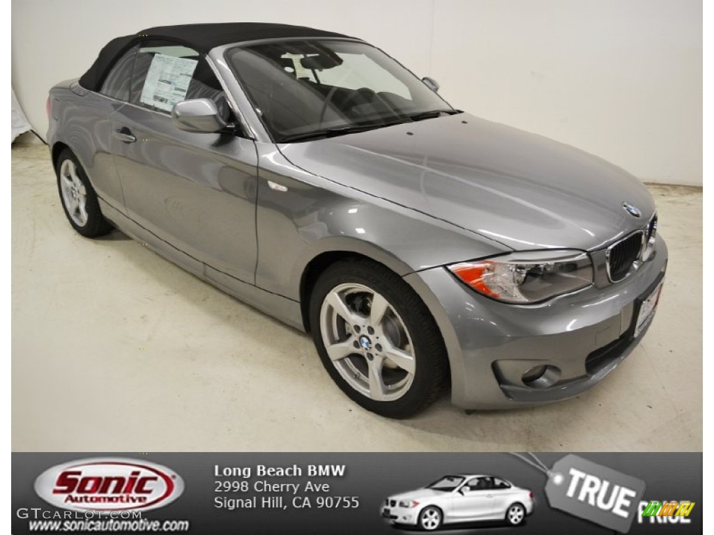 2013 1 Series 128i Convertible - Space Gray Metallic / Black photo #1
