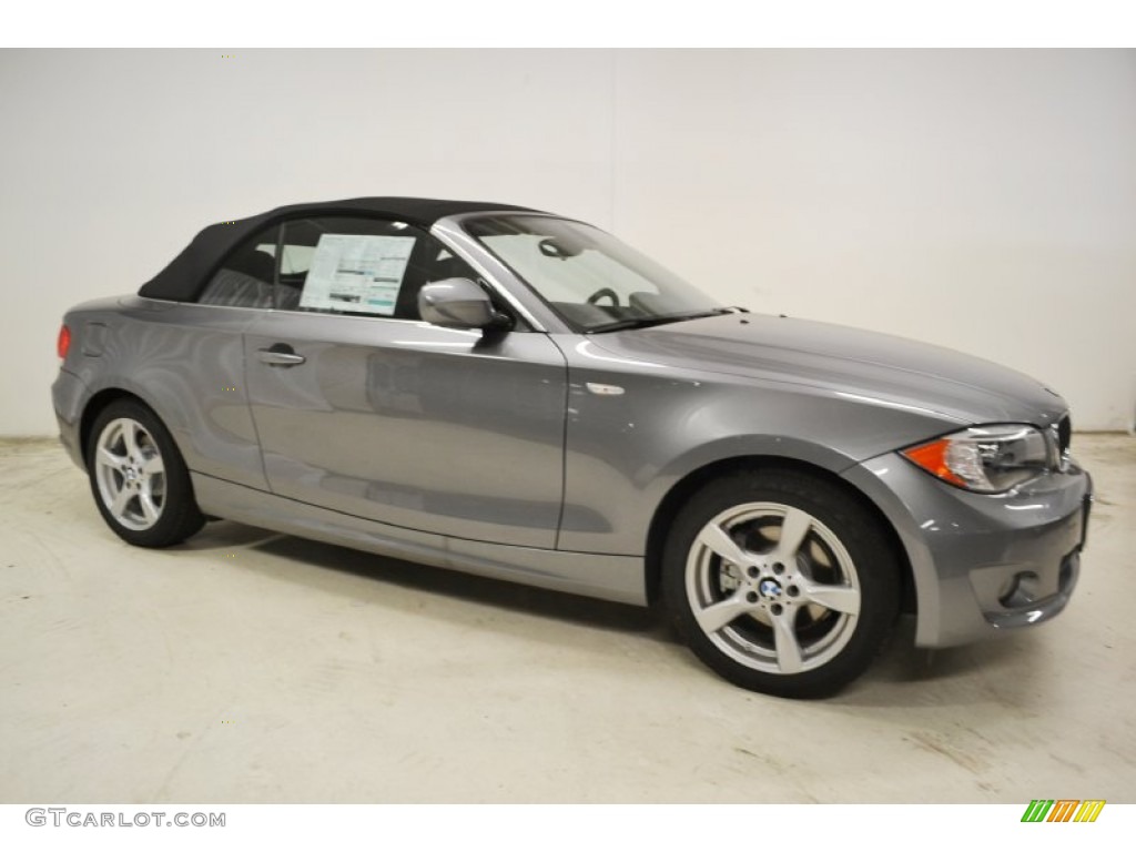 2013 1 Series 128i Convertible - Space Gray Metallic / Black photo #2