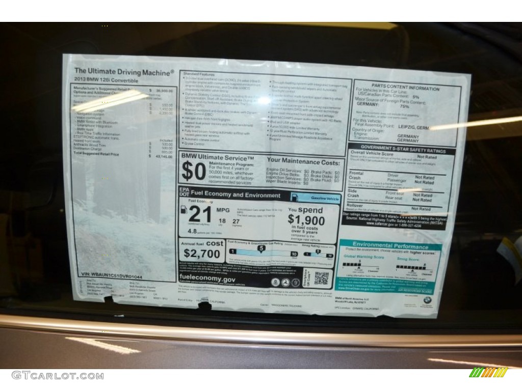 2013 1 Series 128i Convertible - Space Gray Metallic / Black photo #4