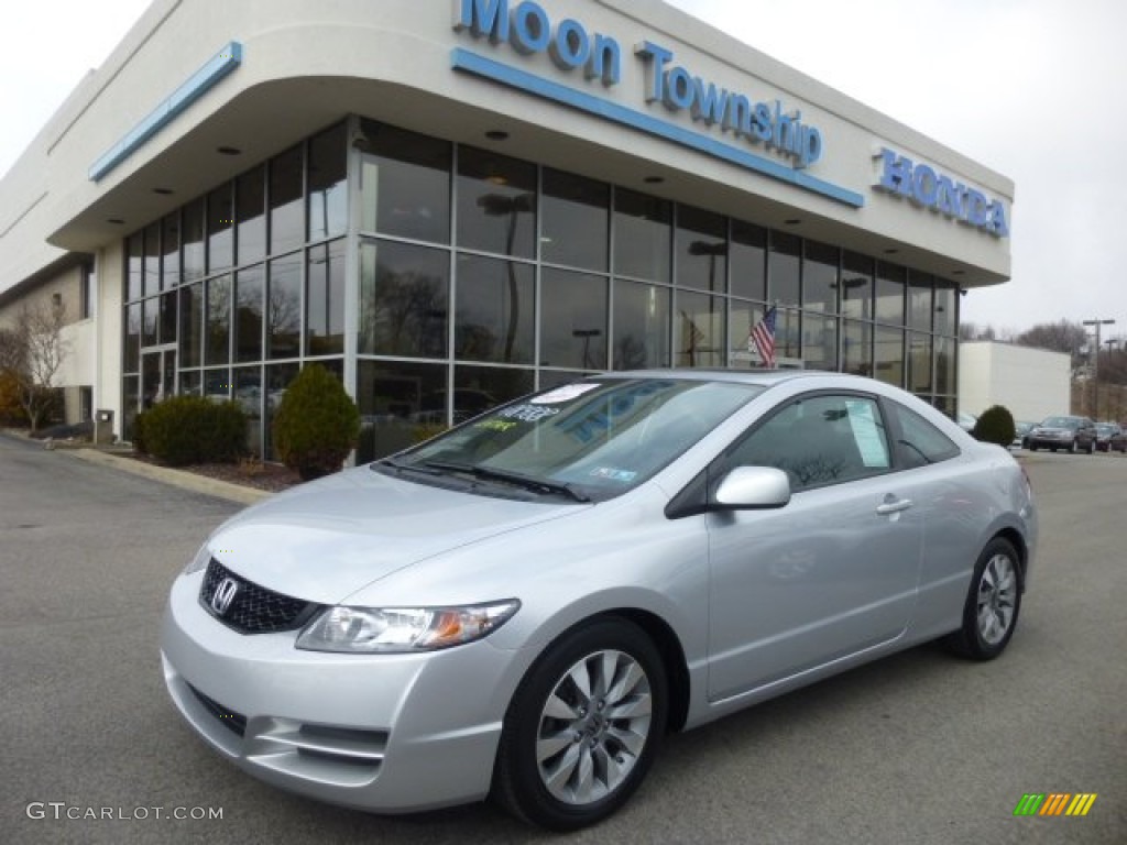 2010 Civic EX-L Coupe - Alabaster Silver Metallic / Black photo #1